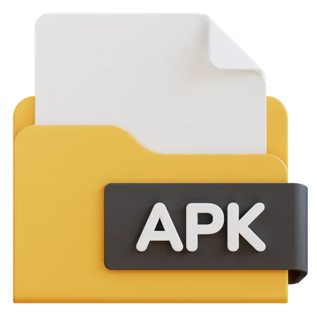 3 D Apk File Extension Folder 3D Icon