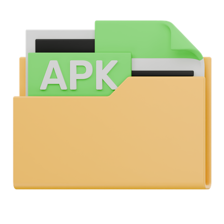 Apk ファイル フォルダー  3D Icon