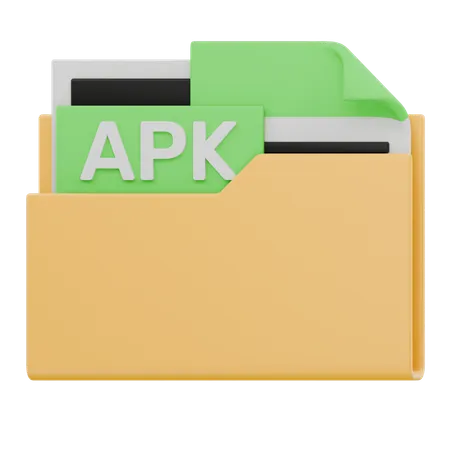 Apk ファイル フォルダー  3D Icon