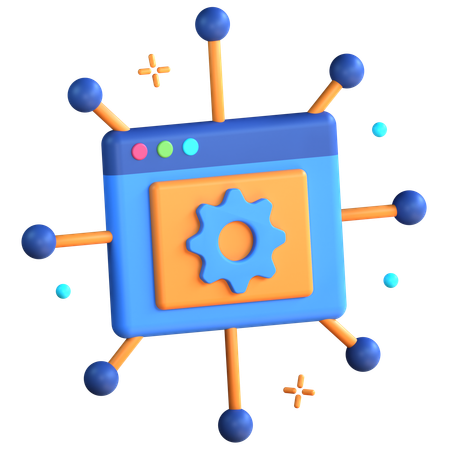 Aplicação descentralizada  3D Icon