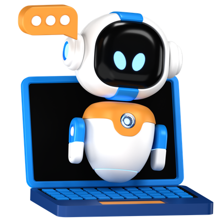 Aplicación de chatbot de IA  3D Illustration