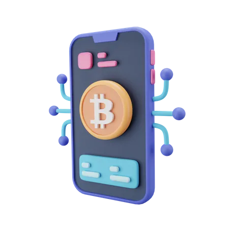 Aplicación bitcoin  3D Icon