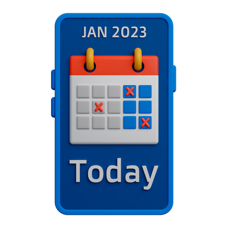 Aplicación de calendario  3D Icon