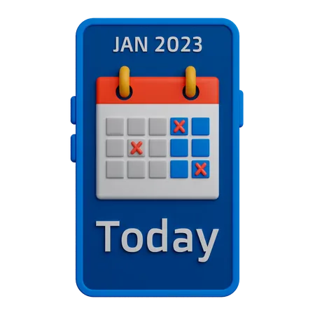 Aplicación de calendario  3D Icon