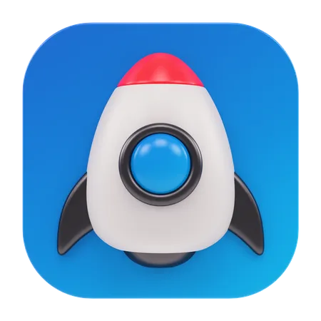 Aplicación de cohete  3D Icon