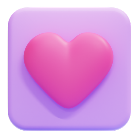 Aplicación de amor  3D Icon