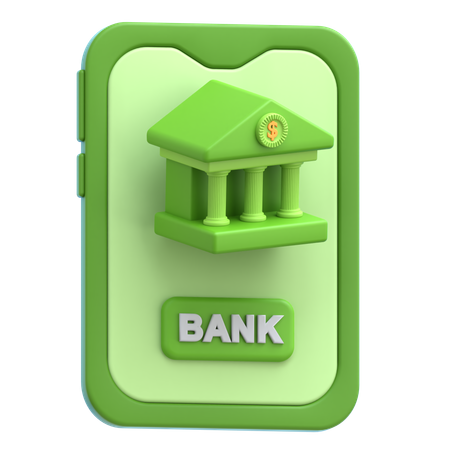 Aplicación de banca móvil  3D Icon