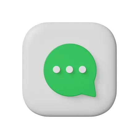 Aplicación de chat de mensajes  3D Icon