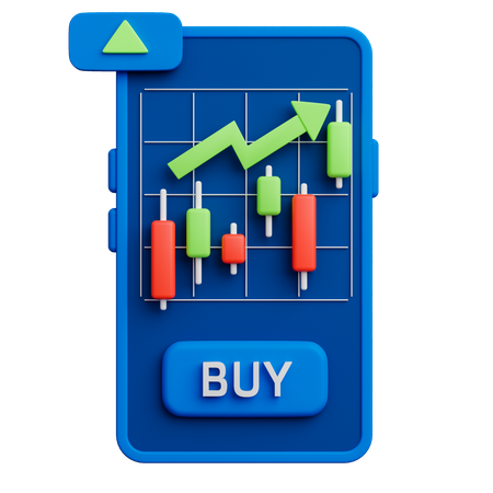 Aplicación de negociación de acciones  3D Icon