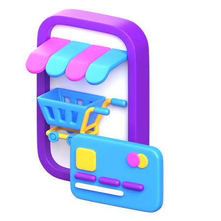 Aplicación de comercio electrónico  3D Icon