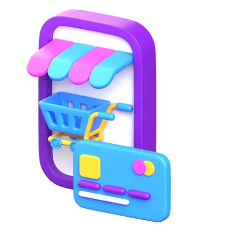 Aplicación de comercio electrónico  3D Icon