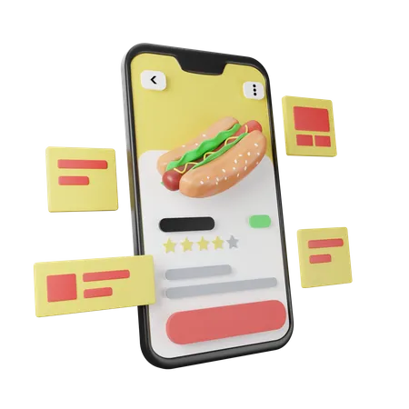 Aplicación de comida  3D Icon