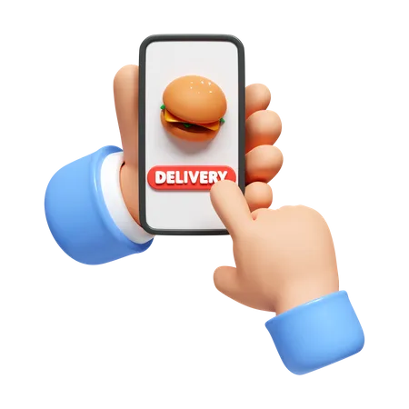 Aplicación de entrega de comida  3D Icon