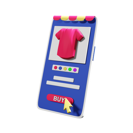 Aplicación de compras  3D Icon