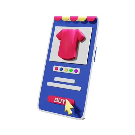 Aplicación de compras  3D Icon