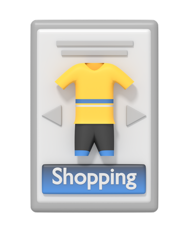 Aplicación de compras  3D Icon