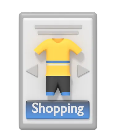 Aplicación de compras  3D Icon