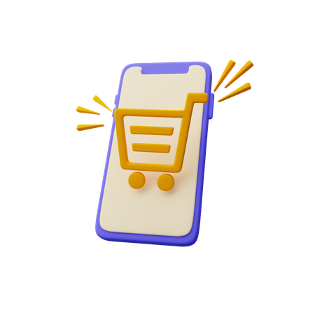 Aplicación de compras en línea  3D Icon