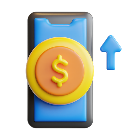 Aplicación de inversión  3D Icon