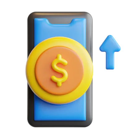 Aplicación de inversión  3D Icon