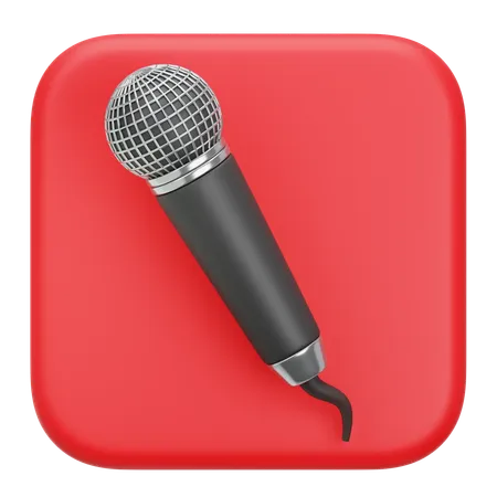 Aplicación de karaoke  3D Icon