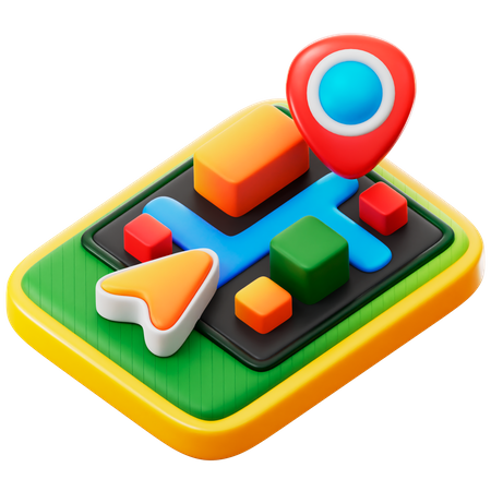 Aplicación de mapas  3D Icon