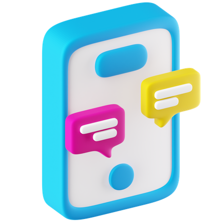 Aplicación de mensajería  3D Icon