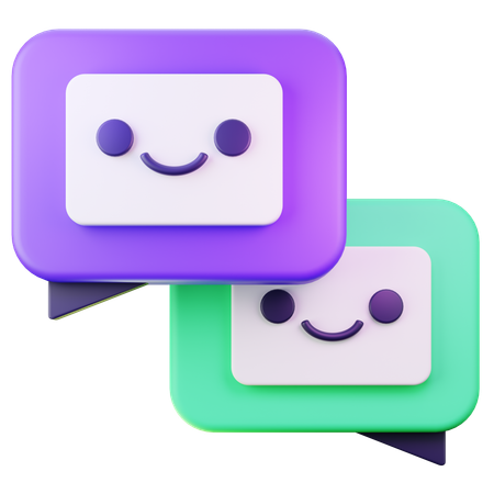 Aplicación de mensajería lúdica para la participación del usuario  3D Icon