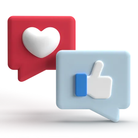 Aplicación de redes sociales  3D Icon