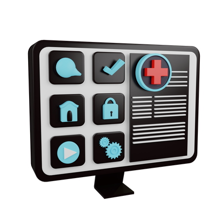 Aplicación de salud  3D Icon