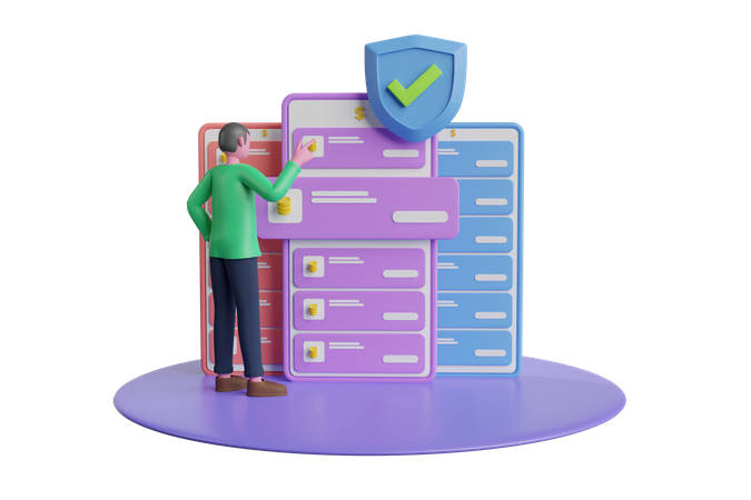 Aplicación de seguridad móvil en teléfono inteligente  3D Icon