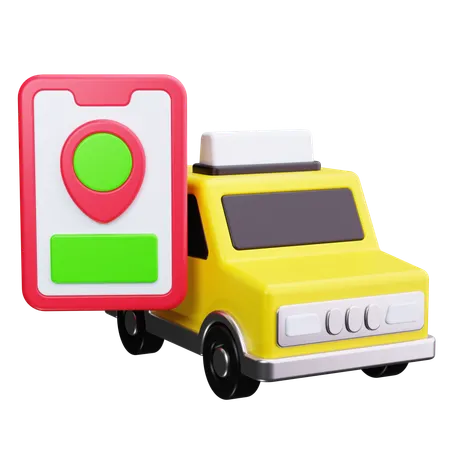 Aplicación de taxi  3D Icon