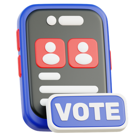 Aplicación de votación  3D Icon