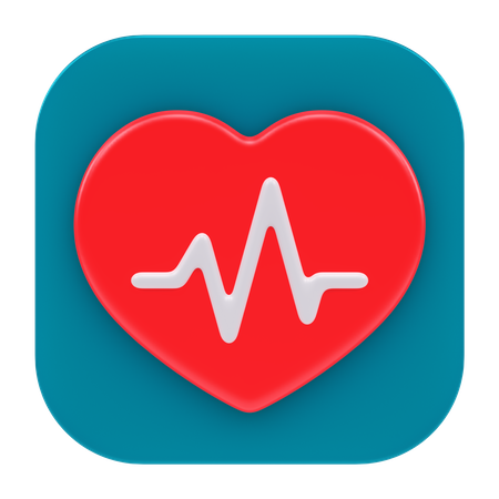 Aplicación de latidos del corazón  3D Icon