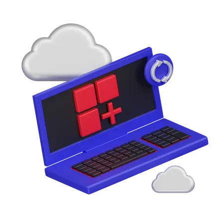 Aplicación en la nube  3D Icon