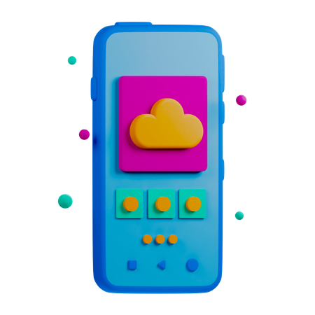 Aplicación en la nube  3D Icon