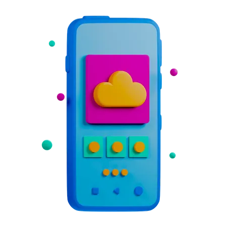Aplicación en la nube  3D Icon