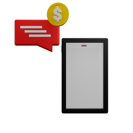 Aplicación móvil de finanzas  3D Icon