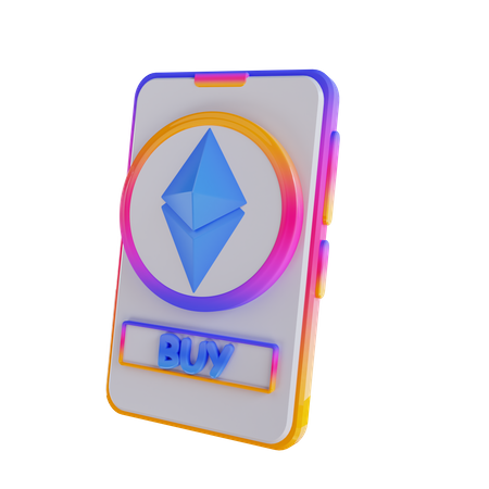 Aplicación móvil ethereum  3D Icon