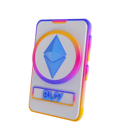 Aplicación móvil ethereum  3D Icon