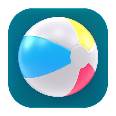 Aplicación de pelota de playa  3D Icon