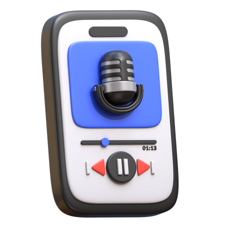 Aplicación de podcasts  3D Icon