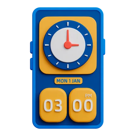 Aplicación de reloj  3D Icon