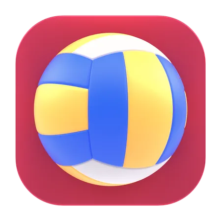 Aplicación de voleibol  3D Icon