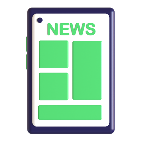 Aplicaciones de noticias  3D Icon