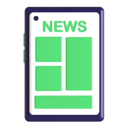 Aplicaciones de noticias  3D Icon