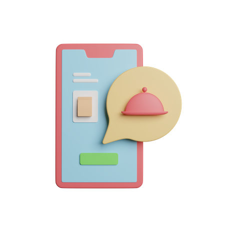Aplicaciones para pedir comida  3D Icon