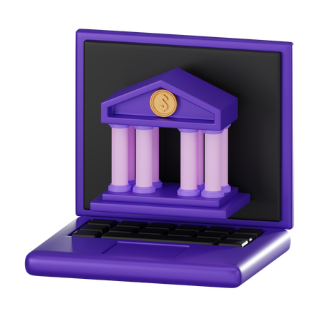 Aplicativo bancário on-line  3D Icon