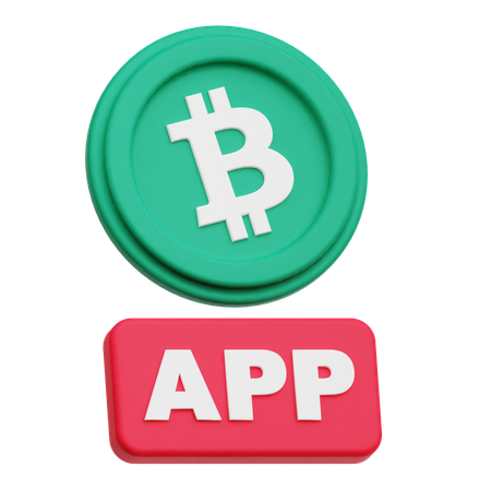 Aplicativo bitcoin  3D Icon