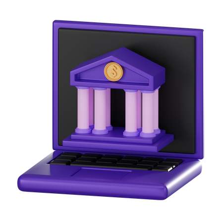 Aplicativo bancário on-line  3D Icon